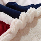 UKELER US Flag Patriotic Sherpa Throw Blanket 50''×60'', American National Flag Fleece Blanket for Bed/Couch/Sofa/Office/Camping, USA Military Veteran July 4th Gift