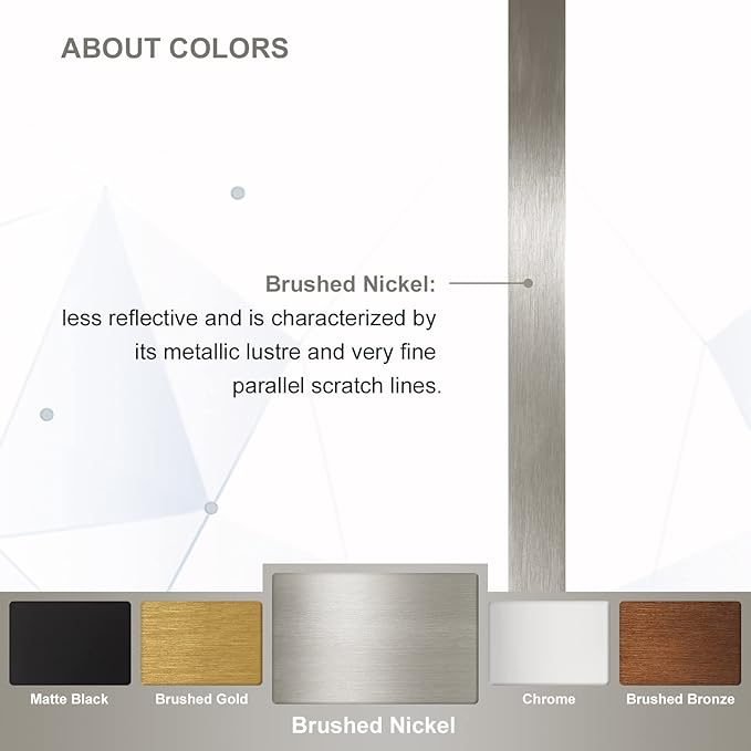ANDY STAR Brushed Nickel Oblong Mirror, 32x40 Inch Brushed Nickel Oval Mirror for Bathroom with Stainless Steel Metal Frame, Wall Mouned for Bathroom, Living Room, Entryway
