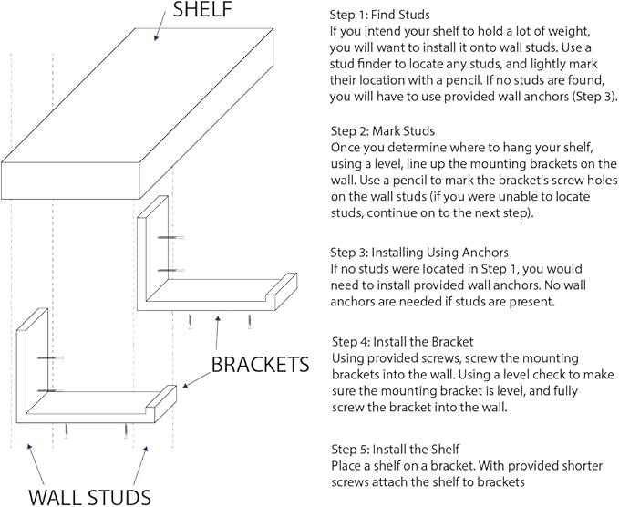 Rustic Shelves with J-Brackets Set of 2, Industrial Shelf, Kitchen Shelves, Solid Wood, Decorative Wall Storage, Heavy Duty, URBANDI (Provincial, 24Wx12D)