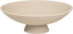Decorative fruit bowl for Home Decor Large Modern Handicraft Key Bowl for Entryway Table Stylish Centerpiece Purse Bowl Pedestal bowl for Kitchen Counter Coffee Table(Artificial Stone Beige)