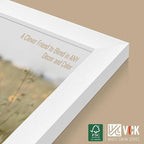 VCK 8x10 Picture Frames Set of 3, White Solid Wood Picture Frame, Textured Exclusive Wall Gallery Frame