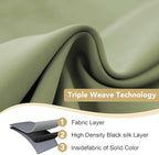 H.VERSAILTEX Blackout Curtains for Bedroom Thermal Insulated Room Darkening Living Room Curtains 63 Inch Long Grommet Privacy Protection Window Curtain Panels/Drapes for Nursery, 2 Panels, Sage