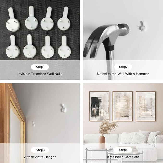 HPINUB Modern Abstract Canvas Wall Art, Set of 3 Framed Art Prints, Black and White Large Wall Painting, 16x24inch Neutral Minimalist Wall Decor for Living Room, Bedroom, Dining Room, Office, Bathroom