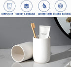 Toothbrush Holders for Bathrooms - 1 Cups Ceramic Toothbrush Toothpaste Holders, White Bathroom Tumbler Cups Reusable Toothbrush Mouthwash Cup, Bathroom Counter Organizer.