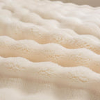 YUSOKI Luxury 3D Bubble Throw Blanket 5lb,All Ages,Home Decoration, (Ivory,90 * 90inches)