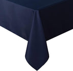 sancua Rectangle Tablecloth - 70 x 120 Inch - Stain and Wrinkle Resistant Washable Polyester Table Cloth, Decorative Fabric Table Cover for Dining Tables, Buffet Parties and Camping, Navy