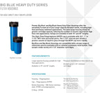 Pentair Pentek 150234 Big Blue Filter Housing, 1" NPT #20 Whole House Heavy Duty Water Filter Housing with High-Flow Polypropylene (HFPP) Cap, 20-Inch, Black/Blue