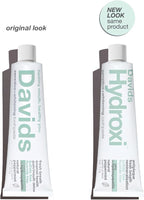 Davids Hydroxi™ Fluoride Free Nano Hydroxyapatite Toothpaste for Remineralizing Enamel & Sensitive Relief, Whitening, Antiplaque, SLS Free, Natural Peppermint, 4oz, Made in USA (3 Pack)