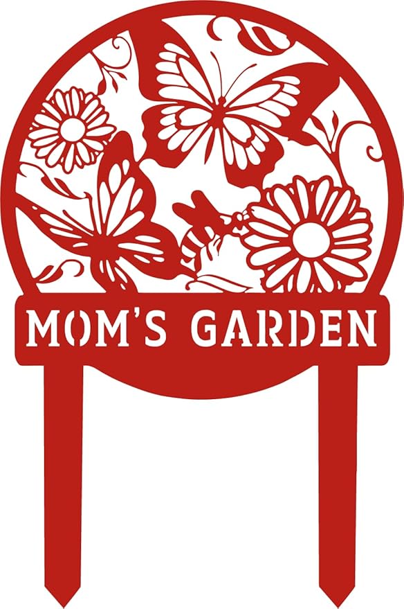 Personalized Butterfly Garden Metal Sign with Stake, Custom Address Plaque Yard Name Sign, Farmhouse Decorations