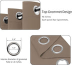 Easy-Going Blackout Curtains for Bedroom, Solid Thermal Insulated Grommet and Noise Reduction Window Drapes, Room Darkening Curtains for Living Room, 2 Panels(46x84 in, Camel)