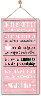 We Are A Team Office Signs Decor, In This Office Sign, Hanging Wood Sign Office Décor, Motivational Quotes Wall Décor, Office Wall Art, Human Resources Office Wall Décor, Team Gift, Gift for Leader F1