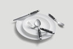 Cambridge Silversmiths 16 Piece Jubilee Flatware Set, Black