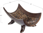 Creative Scents Schonwerk Brown Decorative Bowl for Home Decor - Dining Room Centerpiece - Coffee Table Decor for Living Room - 10" Resin Bowl - House Decor Decorations or Key Bowl for Entryway