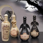 Braxio Witch Potion Bottles for Halloween Décor - White Spider Resin Magic Potion Bottles with Black Web Design, White Spider Decoration, for Shelf Table Party(3x3x10 Inches)