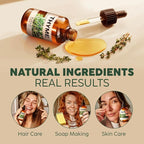 Kukka Thyme Essential Oil for Hair, Skin & Diffuser - 4 Fl Oz - 100% Pure Natural Thyme Oil, Herbaceous Scent, for Aromatherapy & Making Scent DIY