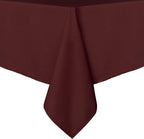 sancua Rectangle Tablecloth - 70 x 70 Inch - Stain and Wrinkle Resistant Washable Polyester Table Cloth, Decorative Fabric Table Cover for Dining Tables, Buffet Parties and Camping, Burgundy