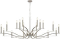 18 Light Nickel Living Room Chandelier High Ceiling Foyer Candle Chandelier Large Modern 59in Metal Chandeliers Hanging Light for Master Bedroom Dining Room Light Fixture Over Table