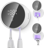 Toothbrush Holder and Cleaner Razor Holder and Dryer Auto Open/Close Cover Rechargeable Wall-Mounted Suitable for Most Toothbrushs