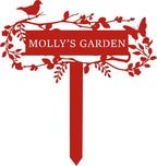 Customized Bird Names Garden Metal Stake Sign, Patio & Lawn Decor