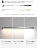 JAYMP Minimalist Linear Pendant Light Dimmable LED Modern Chandelier Dining Room Island Light Restaurant Cafe Bar Office Hanging Lamp Black 57"