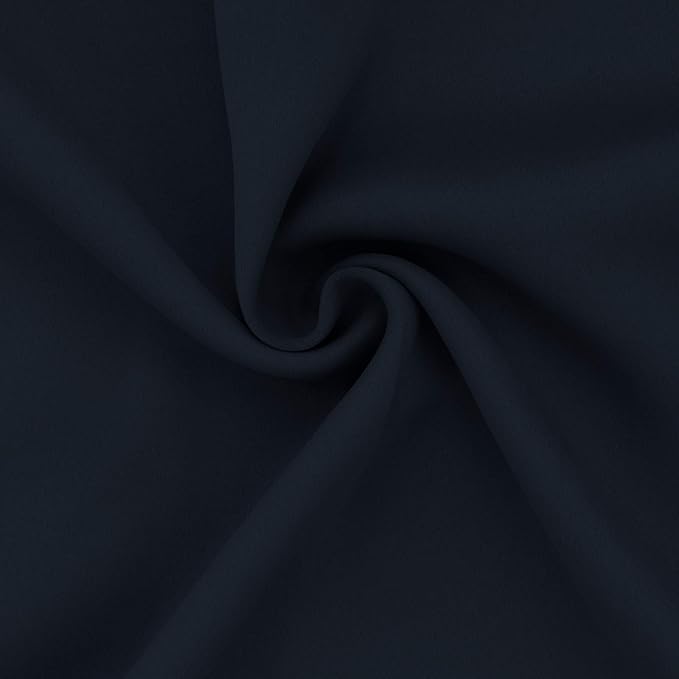 Easy-Going Blackout Curtains for Bedroom, Solid Thermal Insulated Grommet and Noise Reduction Window Drapes, Room Darkening Curtains for Living Room, 2 Panels (52x108 in,Navy)