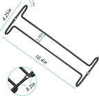 10 Inch Wine Glass Rack Under Cabinet Shelf Stemware Storage Hanging Hanger Organizer Glasses Holder with Drying Under Counter Metal for Kitchen and Bar Set of 4 Black