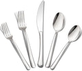 Aisoso 20-Piece High-End Silverware Set with Forks Spoons and Knives, Stainless Steel Serving Utensils for 4 with Mirror Finished Handle, Durability and Dishwasher Safe for Restaurant, Weddings