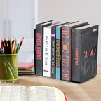 Book Ends, Bookends, Bookends for Shelves, Bookend, Book Ends for Heavy Books, Black Metal Book Shelf Holder Home Decorative, Book Stoppers for Shelves 2 Pair