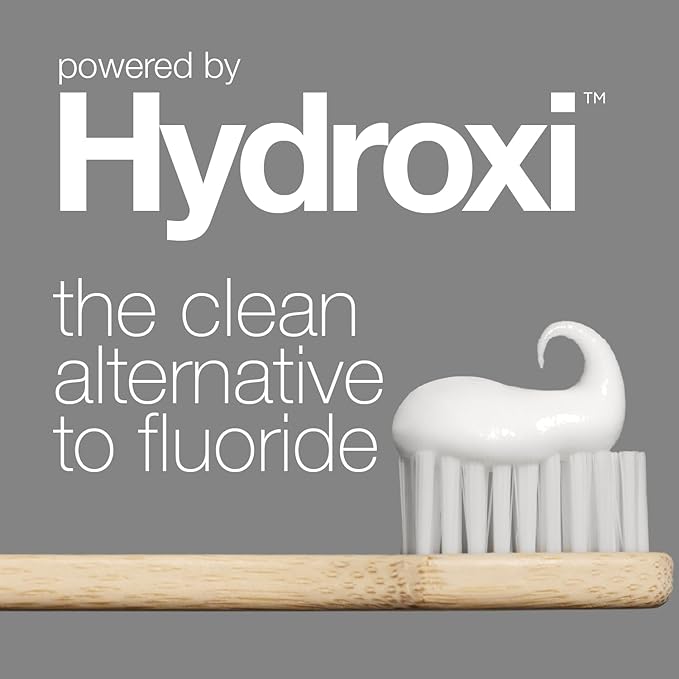 Davids Hydroxi Mild Mint Fluoride Free Nano Hydroxyapatite Toothpaste for Enamel Health & Whitening, Antiplaque, SLS Free, Kid Friendly Gentle Mint Flavor, 4 oz, Made in USA
