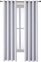 ChrisDowa Grommet Room Darkening Curtains for Bedroom and Living Room - 2 Panels Set Thermal Insulated Blackout Curtains (Greyish White, 52W x 84L)