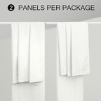 Farmhouse Linen Blackout Curtains for Living Room 96 Inches Long 2 Panel Back Tab Pleated Sun Heat Light Blocking Thermal Viral Cute Bedroom Drapes for Patio Sliding Doors Floor Length Off White Ivory