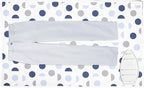 Encasa XO Ironing Mat/Pad (Large 48"x28") with 3mm Padding & Silicone Iron Rest for Steam Pressing on Tabletop or Bed - Heat Resistant, Portable, Quilting & Travel Blanket - Blue Moon