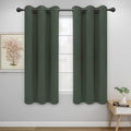 Easy-Going Blackout Curtains for Bedroom, Solid Thermal Insulated Grommet and Noise Reduction Window Drapes, Room Darkening Curtains for Living Room, 2 Panels(42x72 in, Greyish Green)