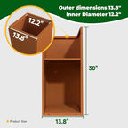 Corten Steel Metallic Heavy Planter for Outdoor Plants 14"x14"x30" Metal Planter Spliced Flower Pot with Partitions for Outside,Indoor,Garden (Corten, 14 * 14 * 30)