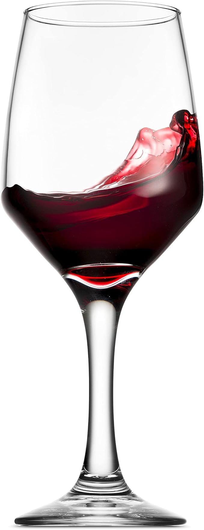 Godinger Wine Glasses, Italian Made Red Wine Glasses, Wine Glass, Stemmed Drinking Glasses, Glass Cups - Made in Italy, 15oz, Set of 4