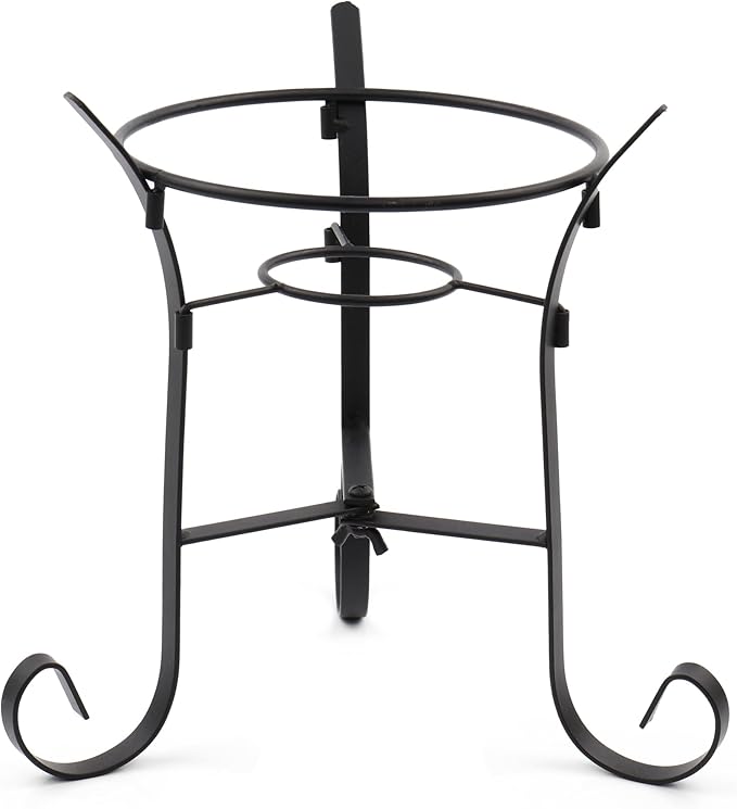 VOREEN 10" Gazing Ball Stand, Metal Gazing Globe Stand for 8-12 Inch Garden Gazing Globe, Outdoor Décor Garden Yard Accessories, Black