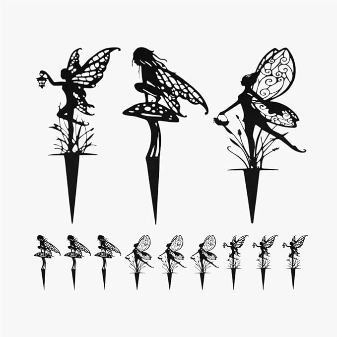 Decorative Garden Stakes, Fairy Garden Statues for Home and Garden (12)