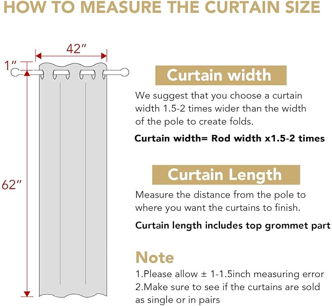 H.VERSAILTEX Christmas Curtains for Bedroom Thermal Insulated Room Darkening Living Room Curtains 63 Inch Long Grommet Privacy Protection Window Curtain Panels/Drapes for Nursery, 2 Panels, Burgundy