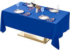 Surmente Blue Tablecloth 60 x 102-inch Rectangular Polyester Table Cloth for Weddings, Banquets, or Restaurants