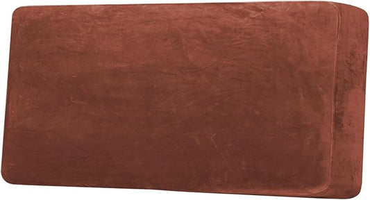 H.VERSAILTEX Velvet Stretch Individual Couch Cushion Cover Plush Cushion Slipcover for Loveseat Sofa Cushion Furniture Protector Seat Cushion Sofa Cover (1 Piece Sofa Cushion Cover, Rust)