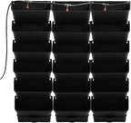 18 Pots Self-Watering Wall-Mounted Planter, 39.4”L x 39.4”H Vertical Wall Planter Self Watering Stackable Planters Vertical Garden Wall Garden Planter Outdoor Indoor for Herbs Flowers Strawberries