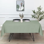 sancua Rectangle Tablecloth - 60 x 120 Inch - Stain and Wrinkle Resistant Washable Polyester Table Cloth, Decorative Fabric Table Cover for Dining Tables, Buffet Parties and Camping, Sage Green