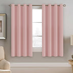 H.VERSAILTEX Blackout Window Curtain Panels Thermal Insulated Room Darkening Solid Grommet Curtains/Drapes for Bedroom Privacy Protection (Set of 2 Panels,52 by 63 Inch Long, Baby Pink)