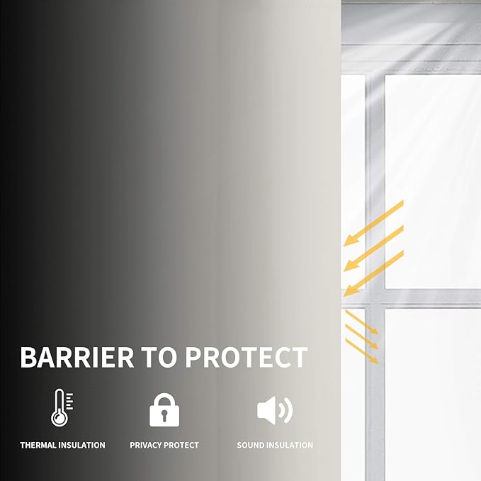 Easy-Going Blackout Curtains for Bedroom, Solid Thermal Insulated Grommet and Noise Reduction Window Drapes, Room Darkening Curtains for Living Room, 2 Panels (52x46 in,Ivory)