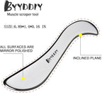 BYYDDIY Stainless Steel Gua Sha Muscle Scraper Tool,Scar Tissue Tool,Physical Therapy Tools,Muscle Scraping Tool,Guasha Massage Scraper,IASTM Tools,Skin Scraping Tool,Soft Tissue Massage Tool