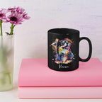 Customizable Dog Themed Ceramic Mug, 11oz & 15oz, Personalized with Name and Colorful Pet Design, Ideal for Dog Lovers