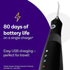 Burst Electric Water Flosser for Teeth Cleaning (3 Modes/Rose Gold) | Cordless | Plaque Removal Between Braces & Dental Work | Portable Floss | Refillable 110mL Tank