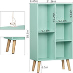 LEYAOYAO 5 Cube Bookshelf 3-Tier - Mint Green