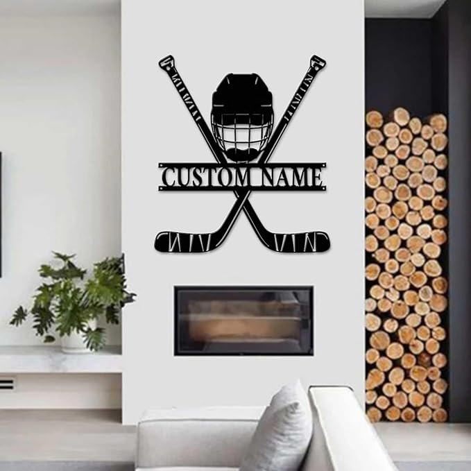 Personalized Field Hockey Wall Sign – Custom LED Name Light with Sticks & Ball, Neon Sign for Girls Room, Locker Room, Sports Fans, Team Gifts, Hockey Décor