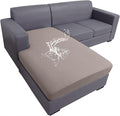 hyha Waterproof Couch Cushion Covers, Sectional Sofa Slipcovers Washable, L Shape Chaise Dog Couch Covers for Sectional Sofa, Universal Furniture Protector (1 Piece for Chaise XL, Taupe)